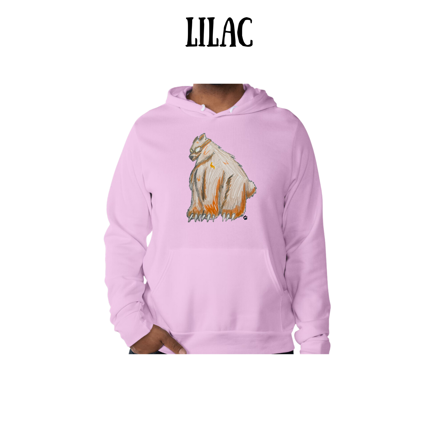 AC - Muscle Bear - Sponge Fleece Hoodie - Blues, Purples