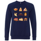 HP - Hello Autumn - Sponge Fleece Raglan Sweatshirt - Blues, Purples