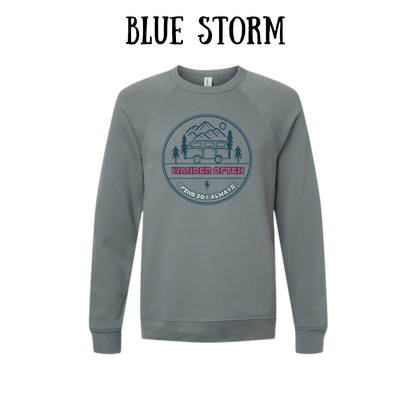 CP - Wander Often - Sponge Fleece Raglan Sweatshirt - Blues, Purples