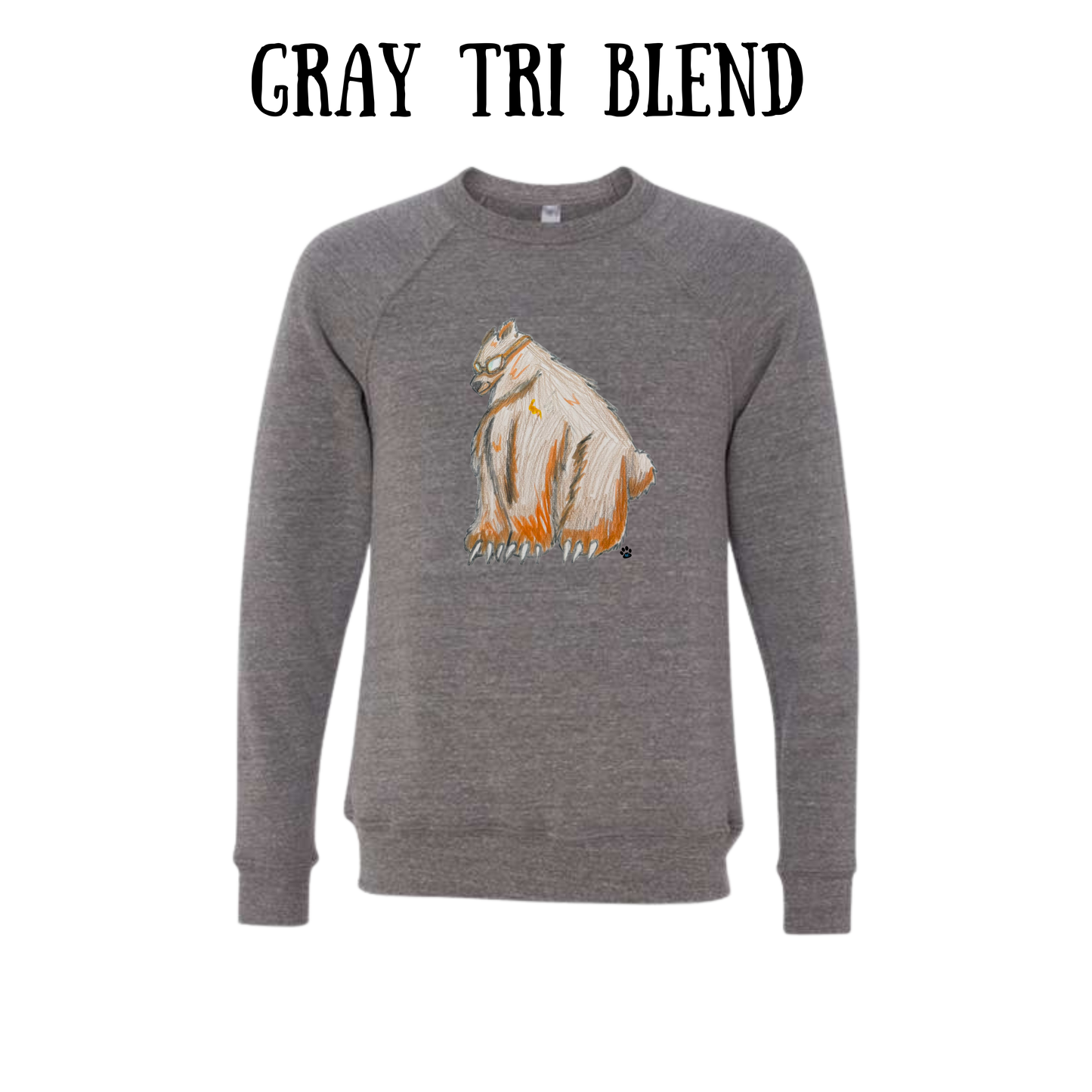 AC - Muscle Bear - Sponge Fleece Raglan Sweatshirt - Greens, Neutrals