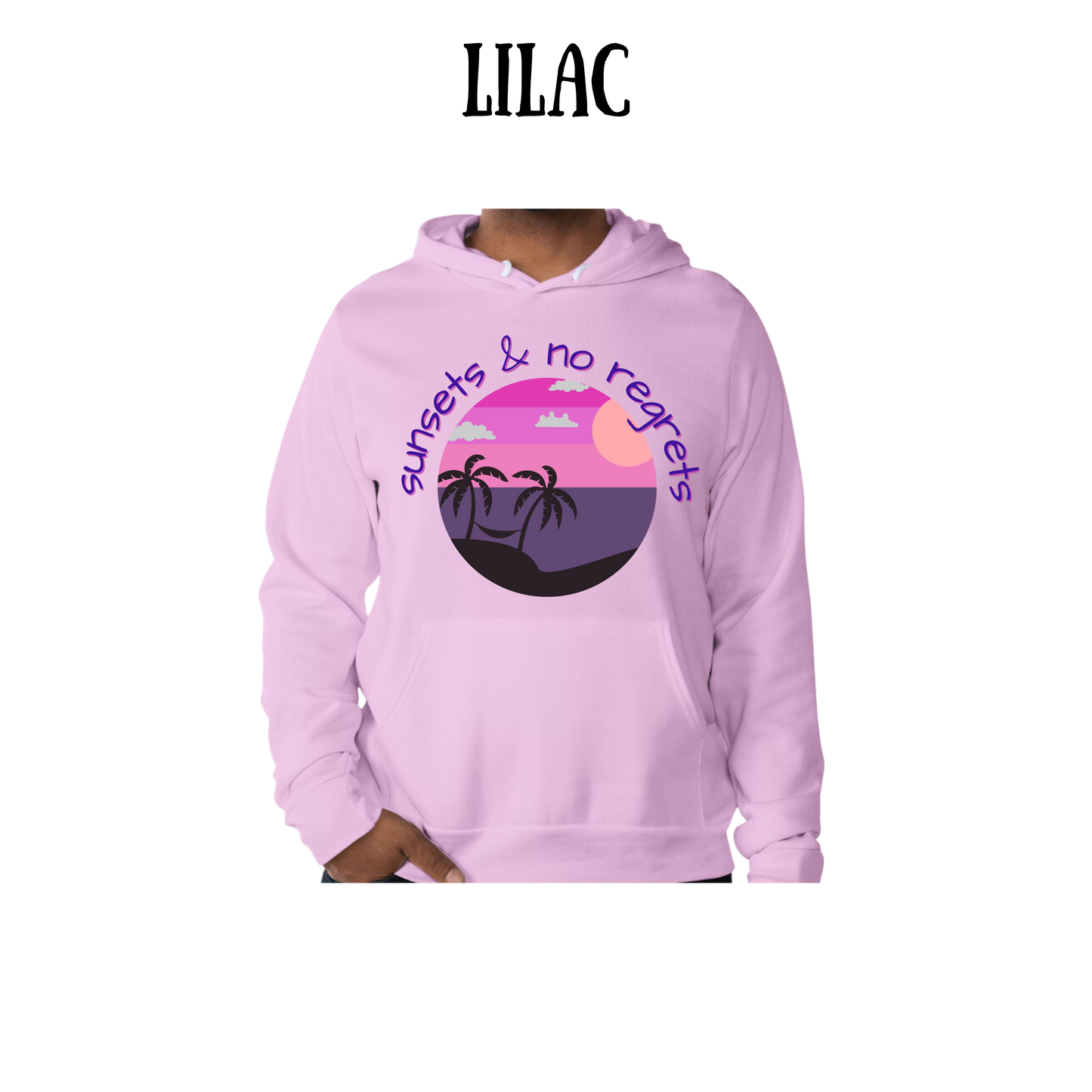 VP - Sunsets & No Regrets - Sponge Fleece Hoodie - Blues, Purples