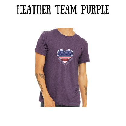 PP - One Nation One Heart - Unisex Tee - Pinks, Purples, Neutrals