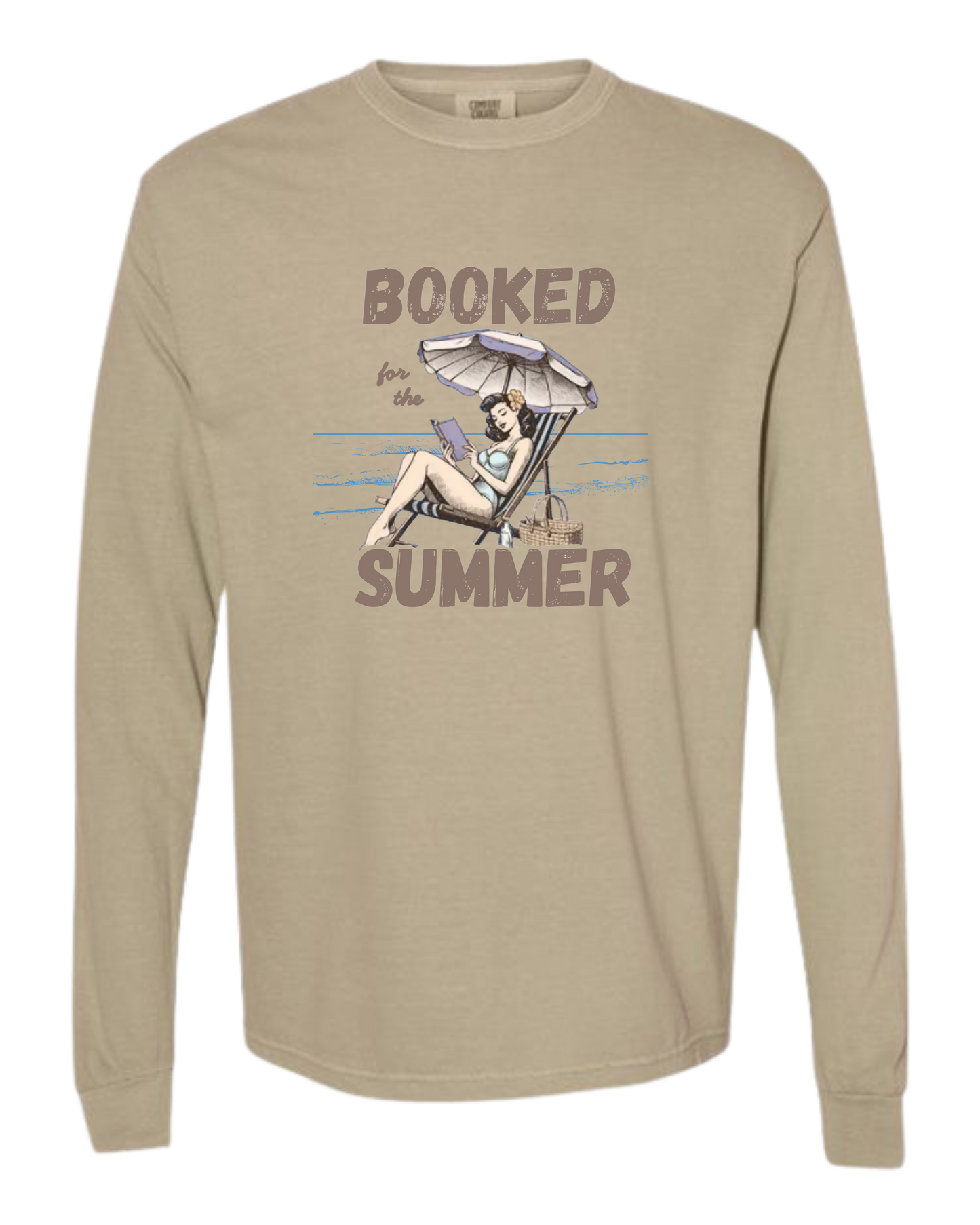 Booked for the Summer - Comfort Colors - Heavyweight Long Sleeve Tee - Neutral Colors