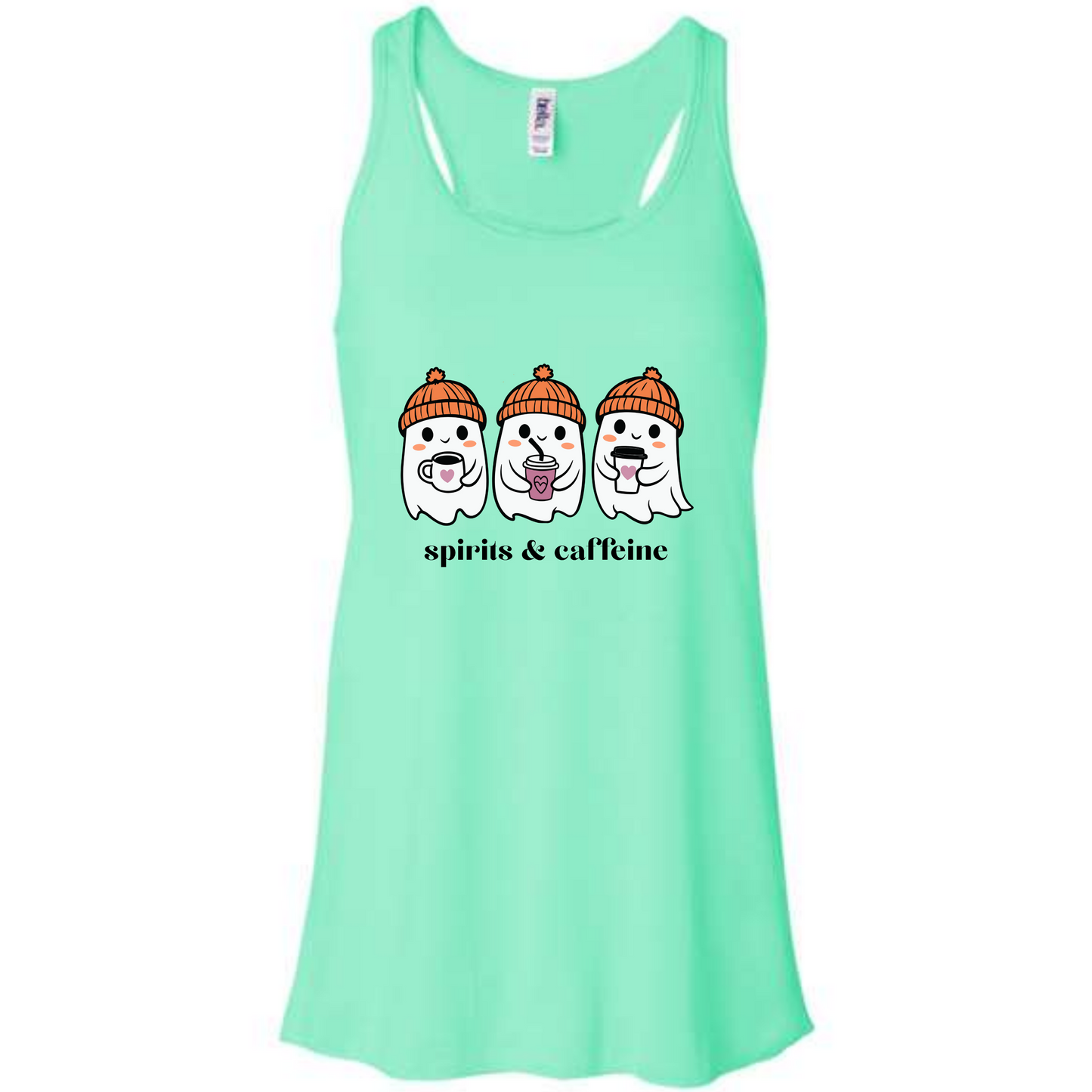 Spirits & Caffeine - Women's Flowy Racerback Tank - Assorted Colors