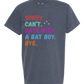 Sorry. Can't. Date With A Bat Boy. Bye. - Comfort Colors - Heavyweight Youth Tee - Neutral Colors & Blues