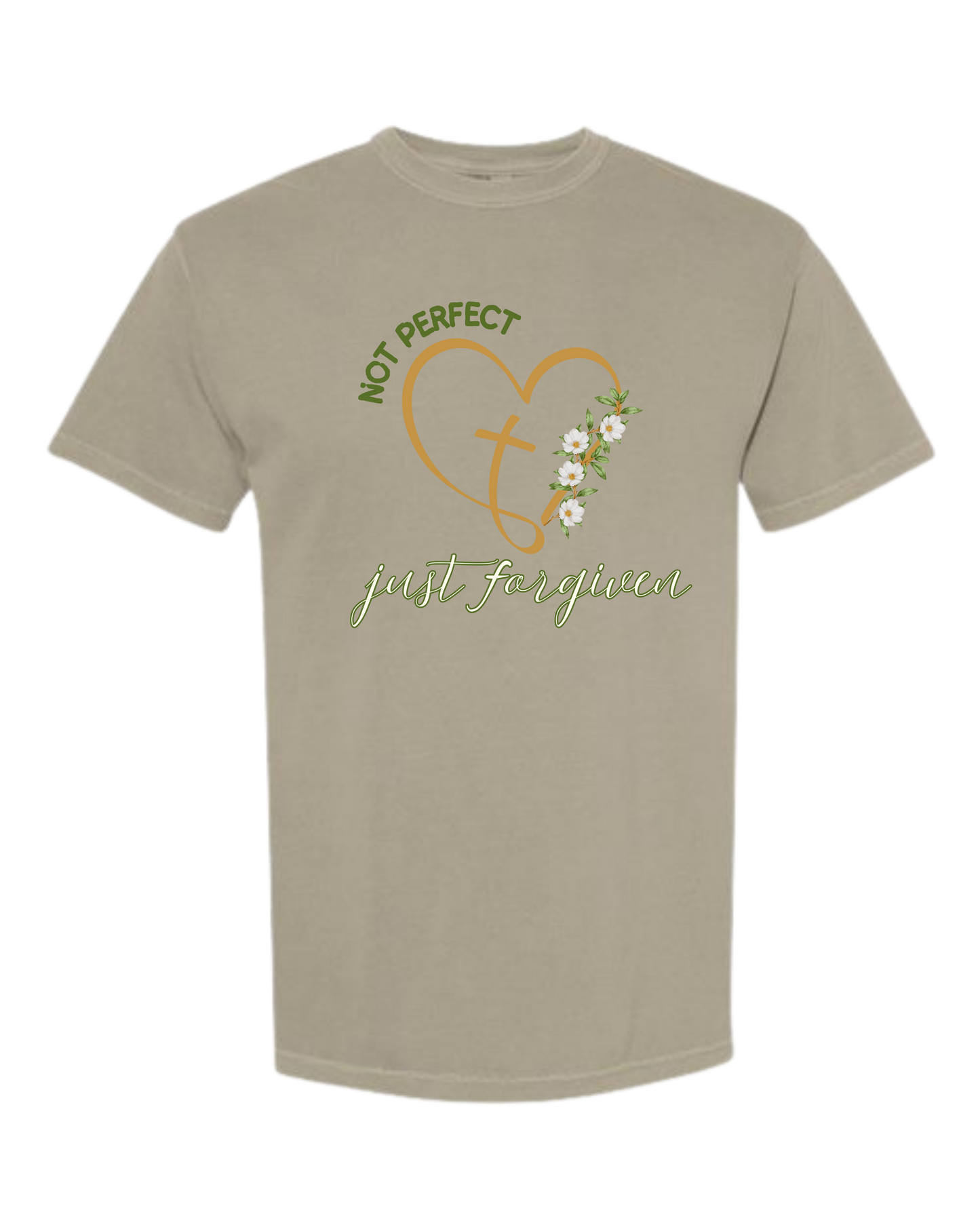 Not Perfect Just Forgiven - Comfort Colors - Heavyweight Unisex Tee - Neutral Colors