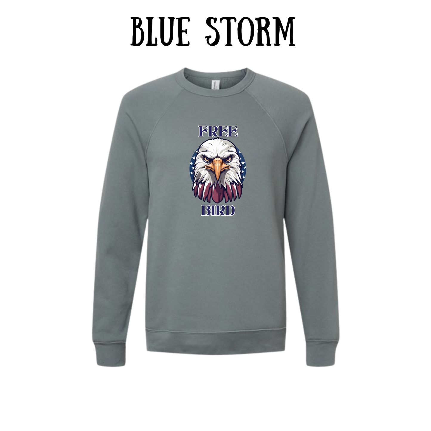 PP - Free Bird - Sponge Fleece Raglan Sweatshirt - Blues, Purples