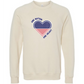 One Nation One Heart - Sponge Fleece Raglan Sweatshirt - Assorted Colors