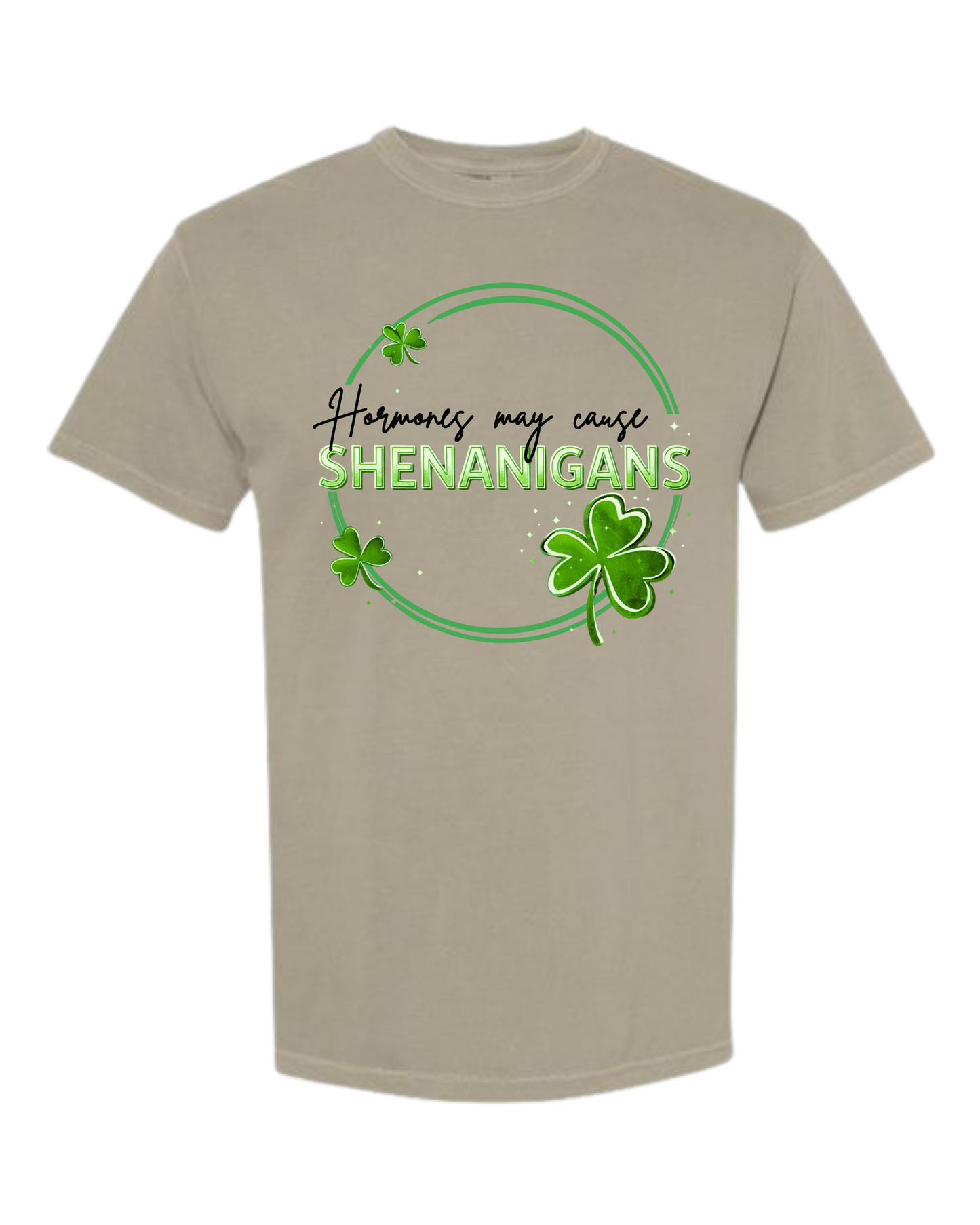 Hormones May Cause Shenanigans - Comfort Colors - Heavyweight Unisex Tee - Neutral Colors