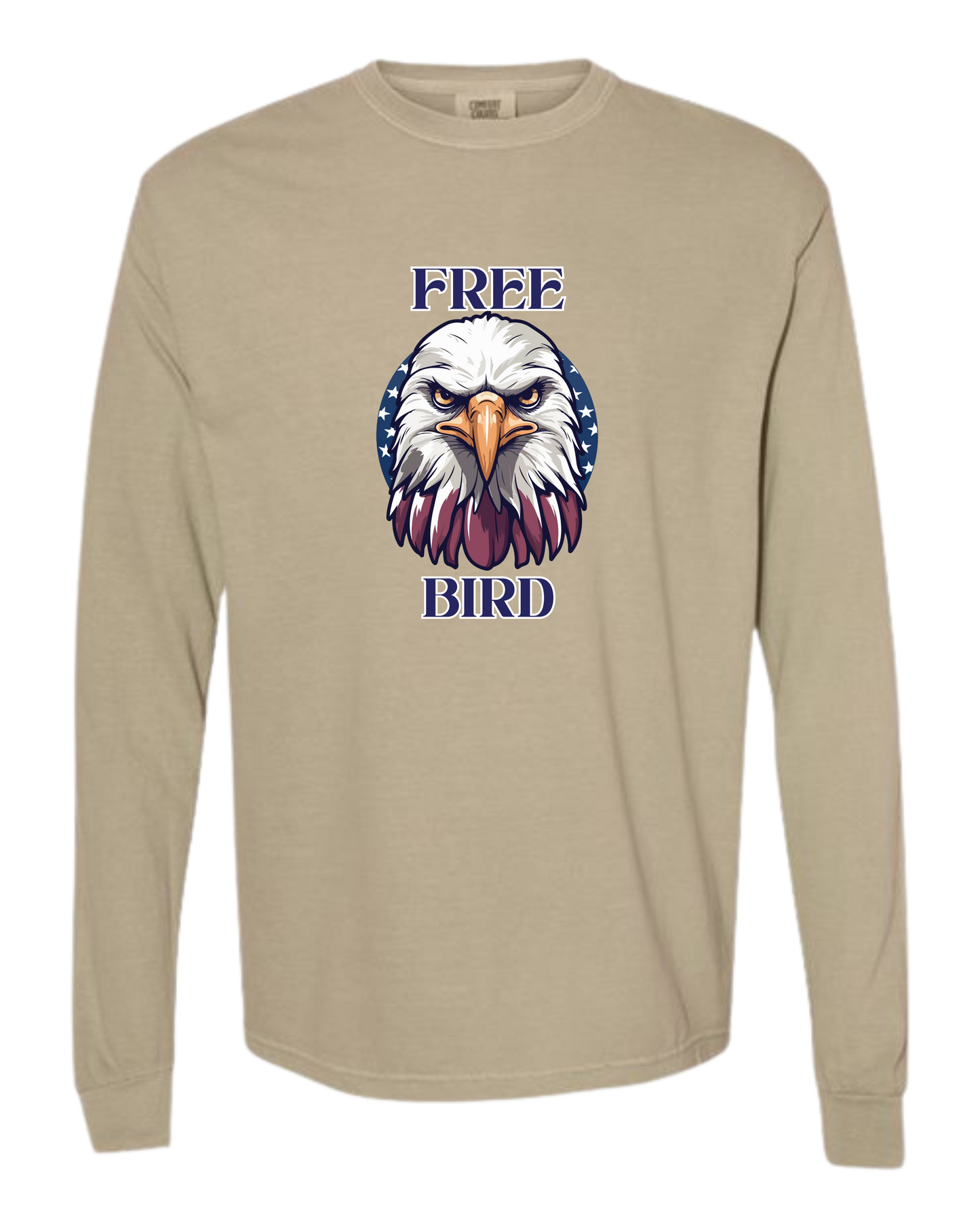 Free Bird - Comfort Colors - Heavyweight Long Sleeve Tee - Neutral Colors