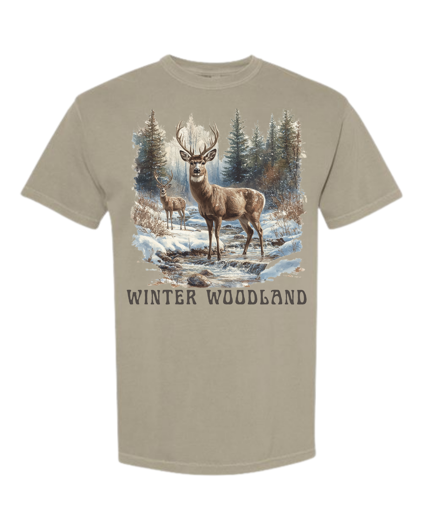 Winter Woodland - Comfort Colors - Heavyweight Unisex Tee - Neutrals