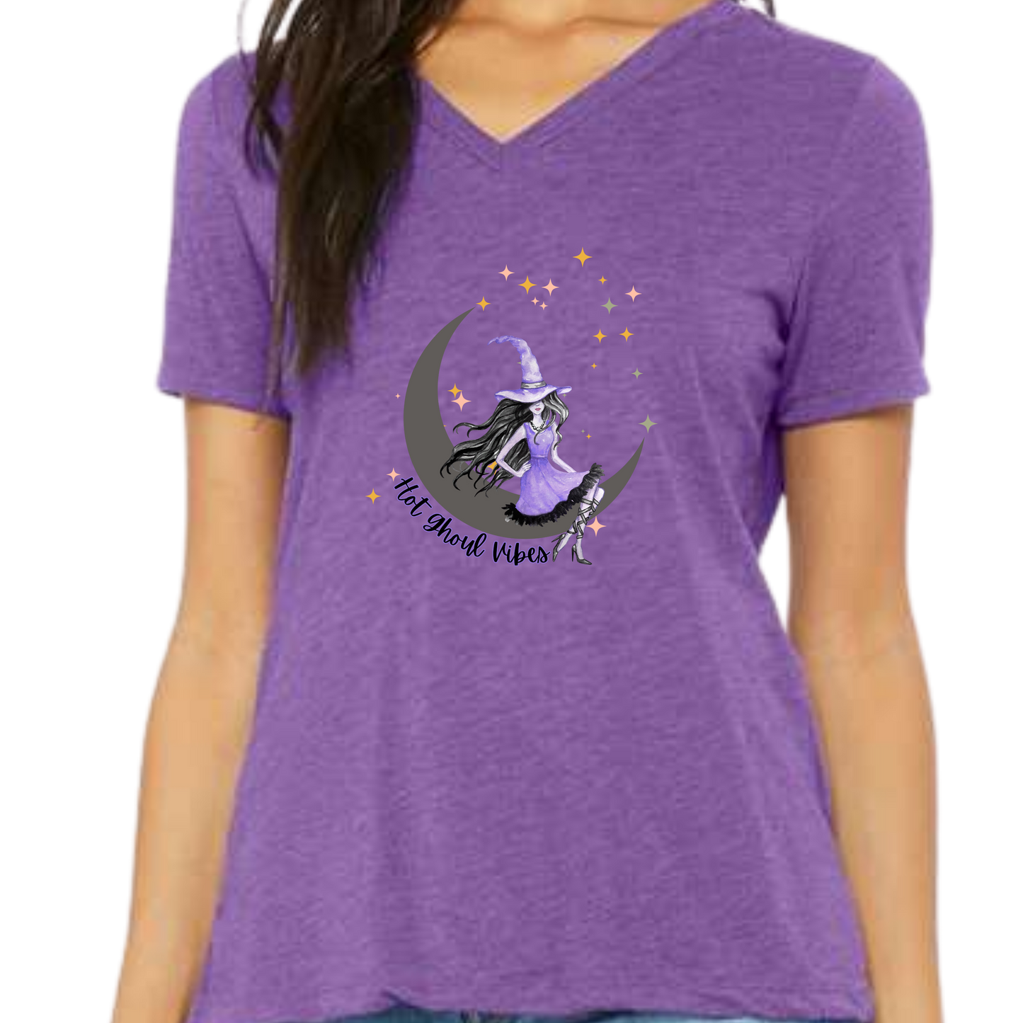 Hot Ghoul Vibes - Women's V-Neck - Assorted Colors