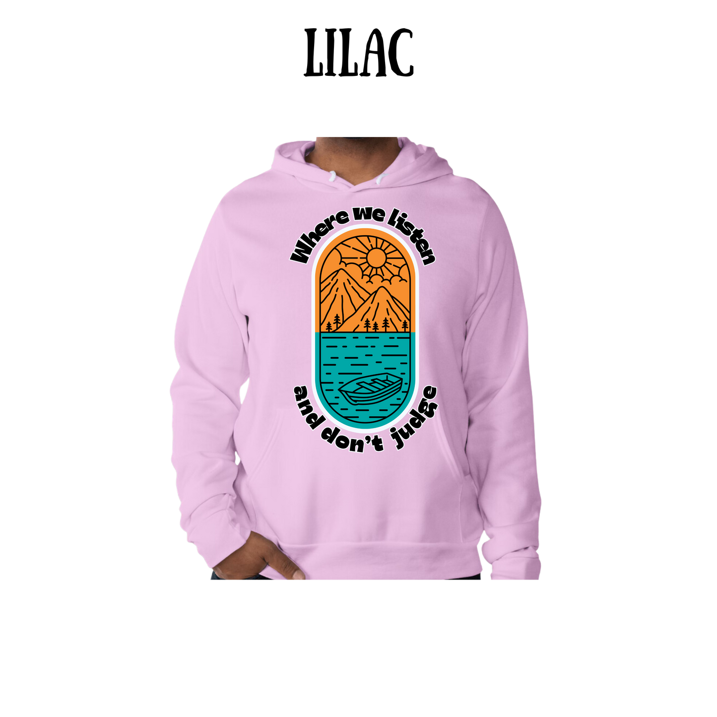 CP - Where We Listen and Don't Judge - Sponge Fleece Hoodie - Blues, Purples