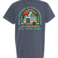 What Happens At The Campground - Comfort Colors - Heavyweight Youth Tee - Neutral Colors & Blues