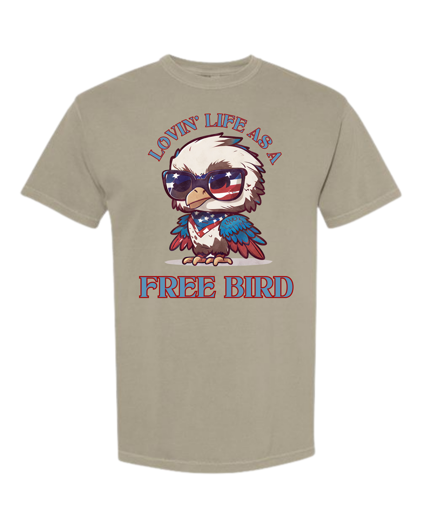 Lovin' Life as a Free Bird - Comfort Colors - Heavyweight Unisex Tee - Neutral Colors