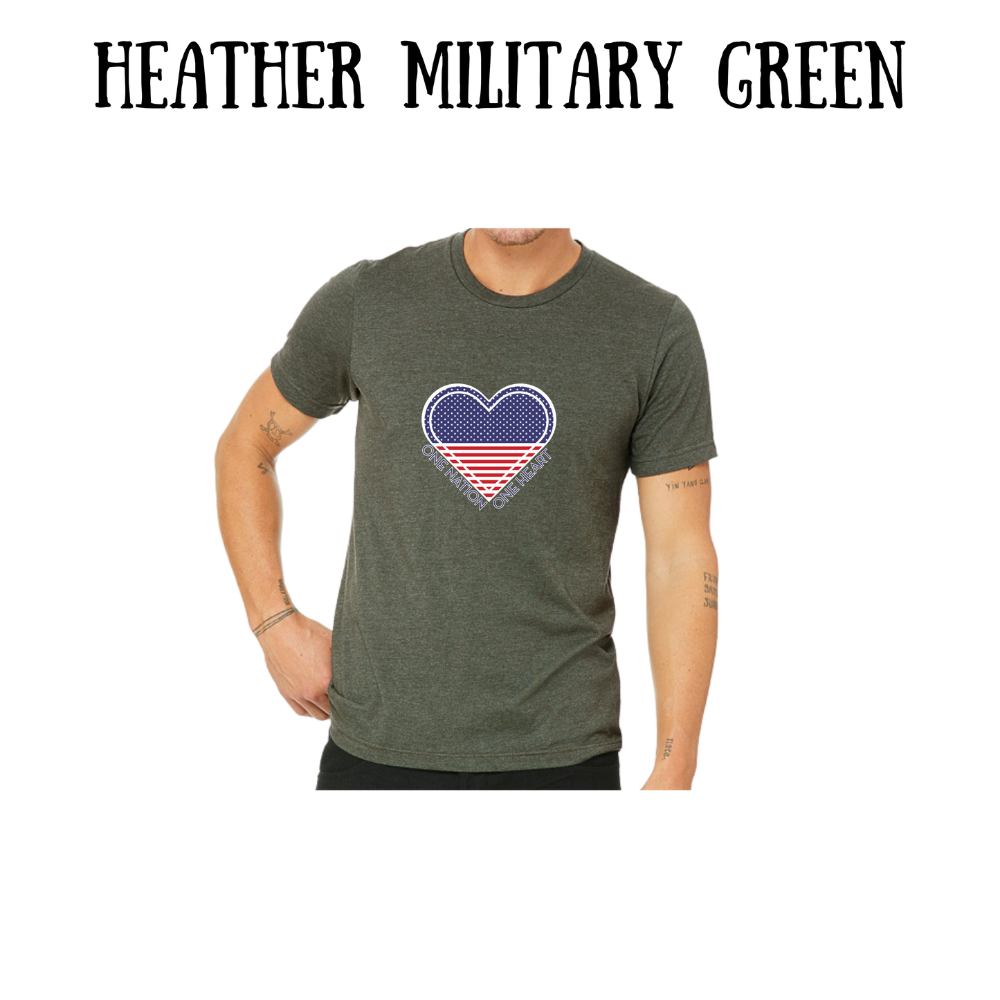 PP - One Nation One Heart - Unisex Tee - Greens