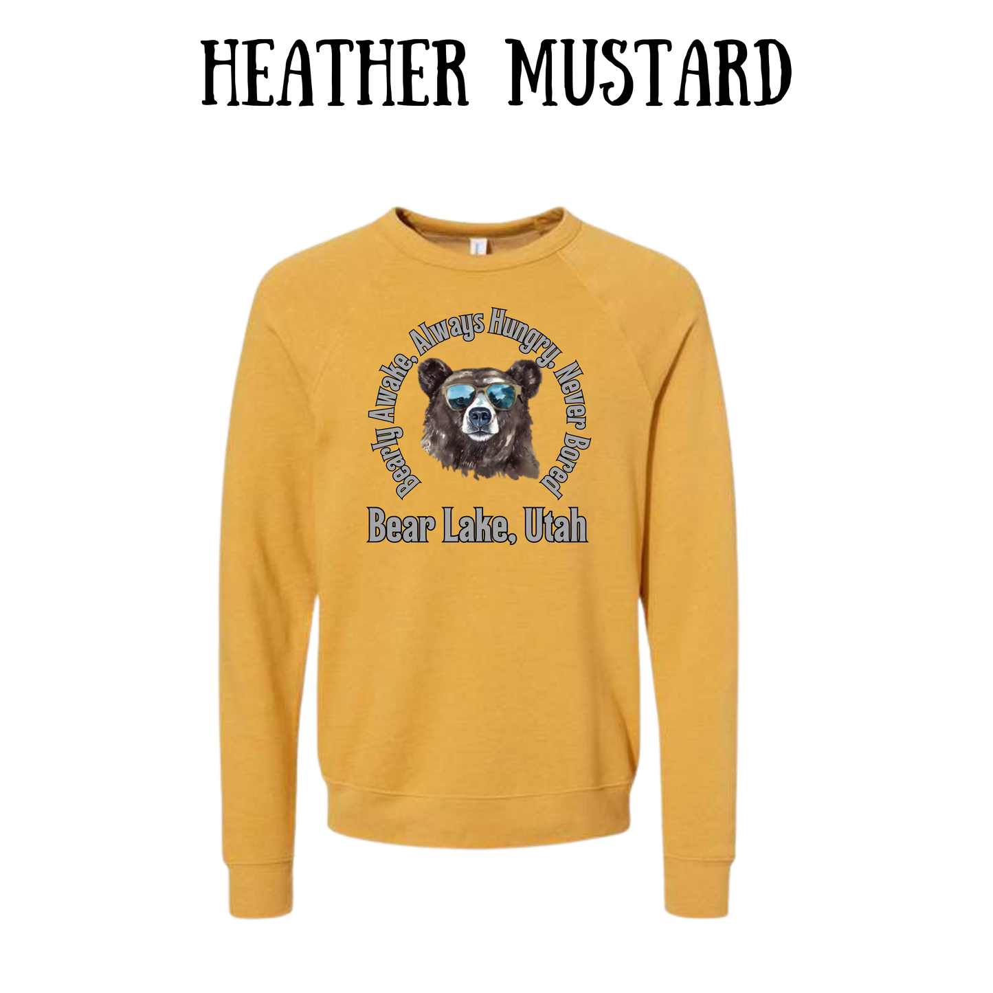 CP - Bear Lake Utah - Sponge Fleece Raglan Sweatshirt - Assorted Colors