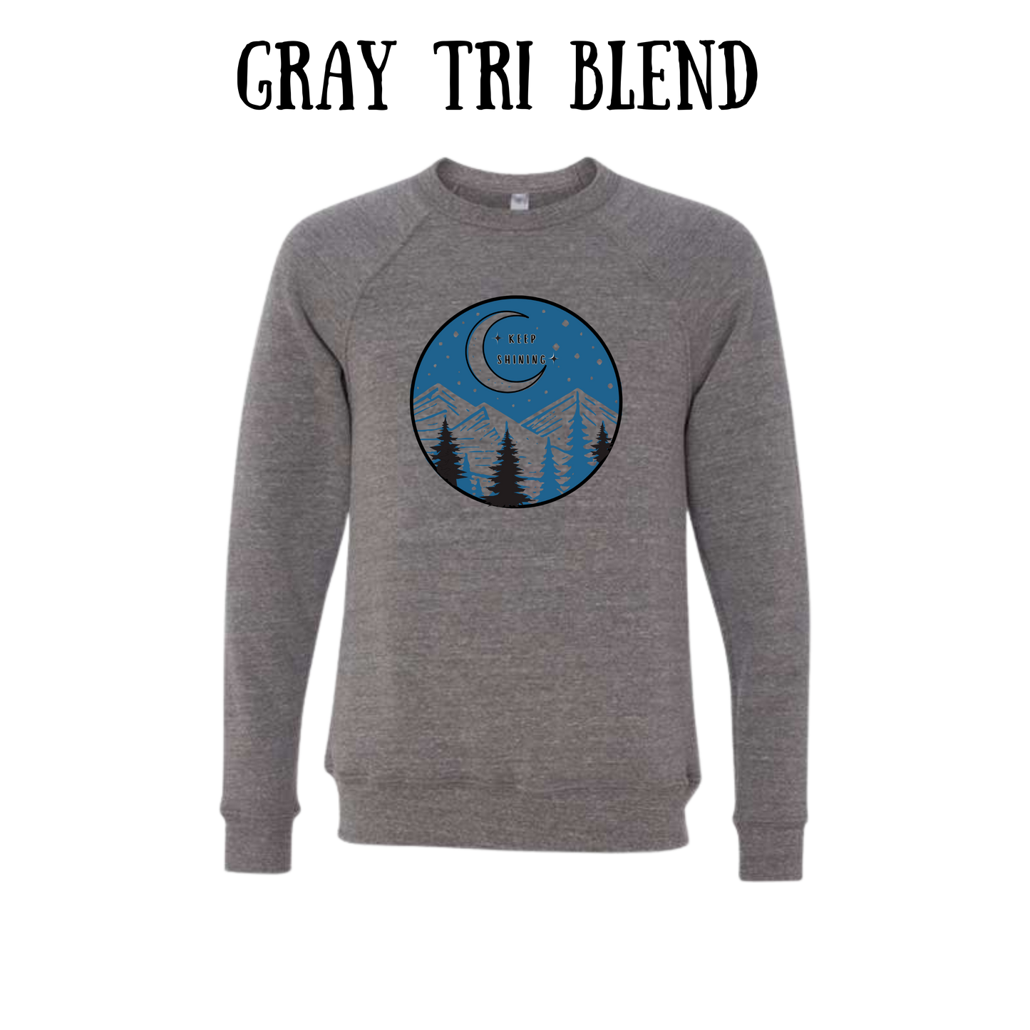 OP - Keep Shining - Sponge Fleece Raglan Sweatshirt - Greens, Neutrals