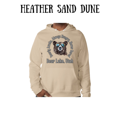 CP - Bear Lake Utah - Sponge Fleece Hoodie - Greens, Neutrals