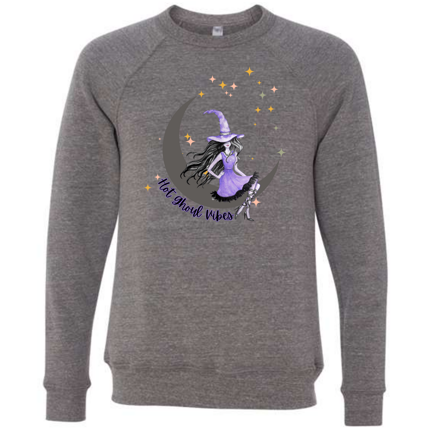 HP - Hot Ghoul Vibes - Sponge Fleece Raglan Sweatshirt - Greens, Neutrals