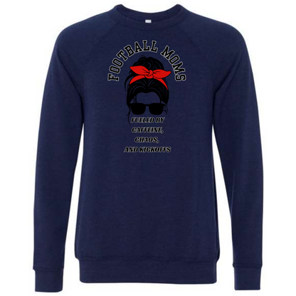 SP - Football Moms Fueled By - Sponge Fleece Raglan Sweatshirt - Blues, Purples