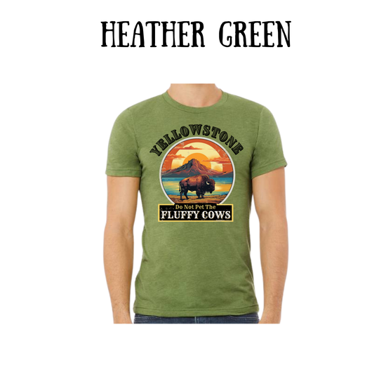 CP - Yellowstone: Fluffy Cows - Unisex Tee - Greens