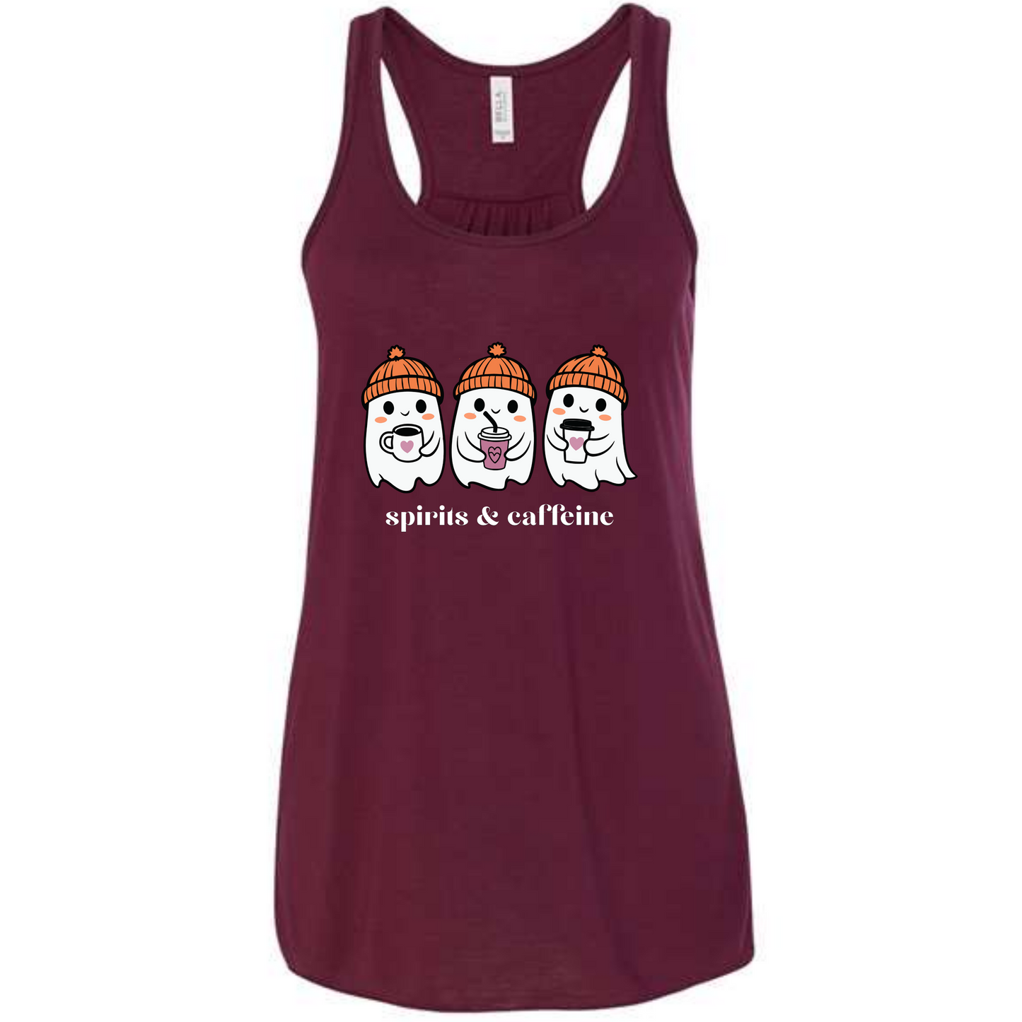 Spirits & Caffeine - Women's Flowy Racerback Tank - Assorted Colors