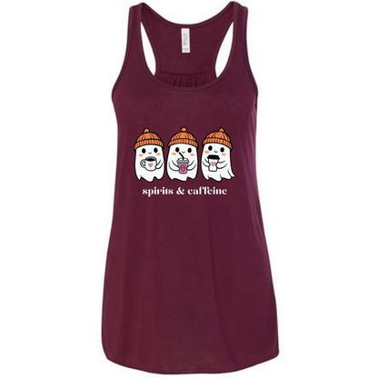 HP - Spirits & Caffeine - Women's Flowy Racerback Tank