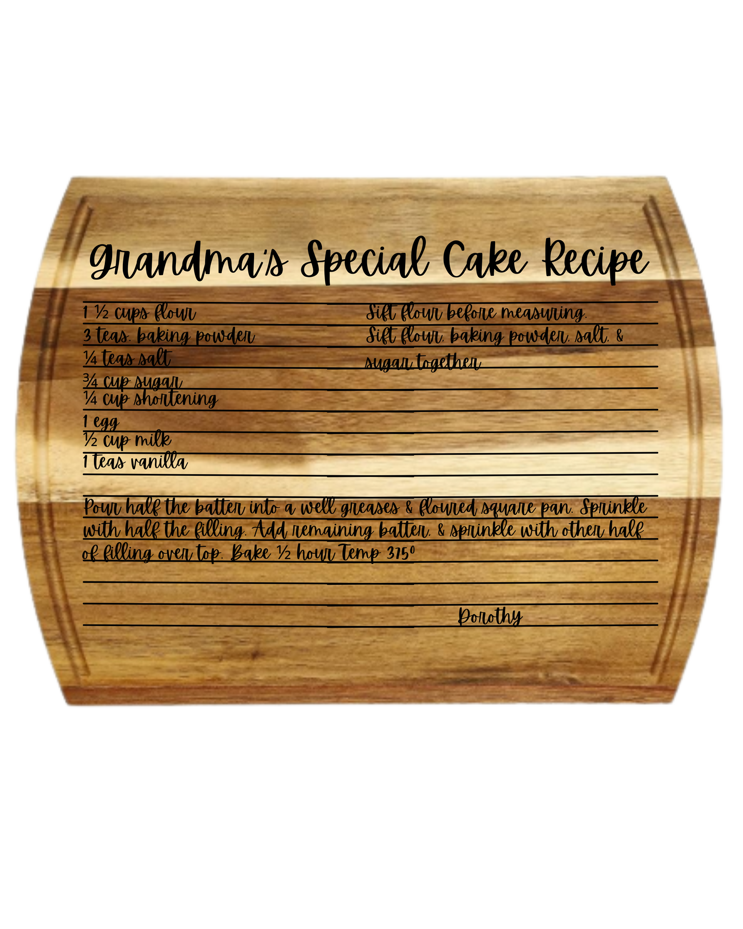 Custom Recipe Charcuterie/ Cutting Board