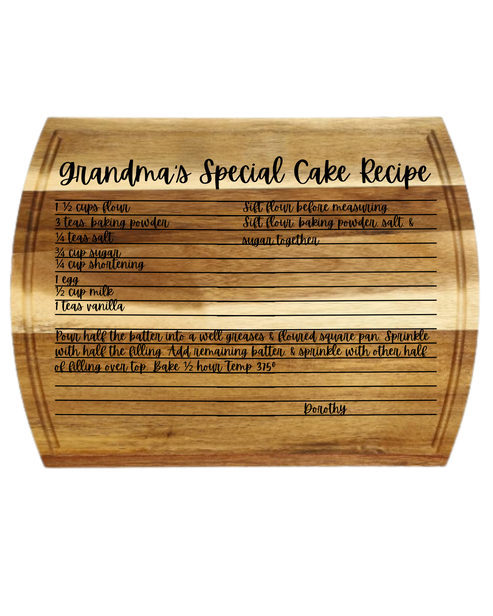 Custom Recipe Charcuterie/ Cutting Board