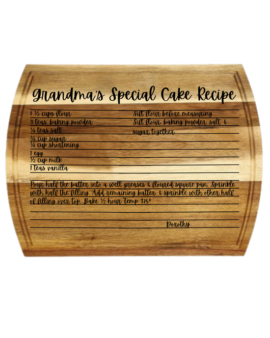 Custom Recipe Charcuterie/ Cutting Board