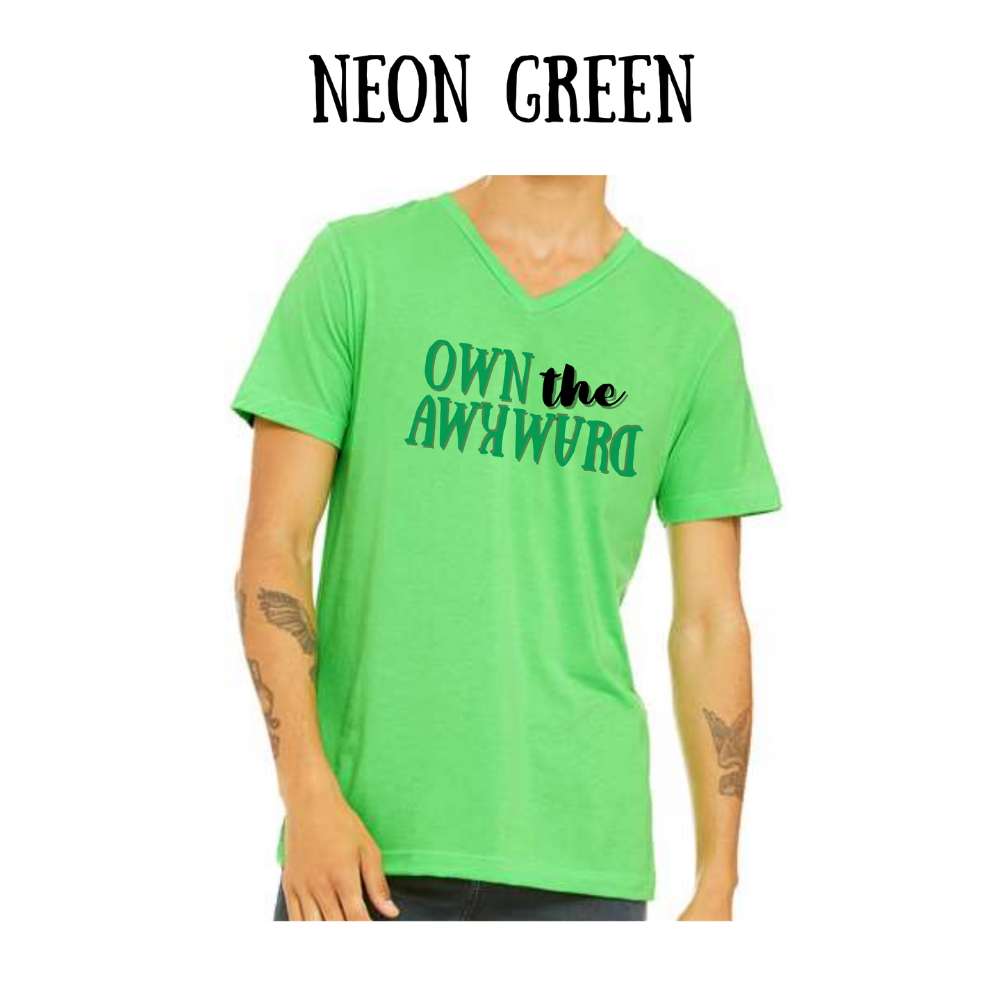 own the awkward - unisex v-neck - assorted colors